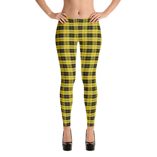 Yellow & Black Plaid Leggings