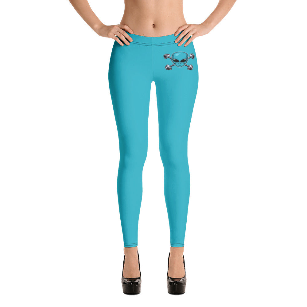 Light Blue Alien Gym Leggings