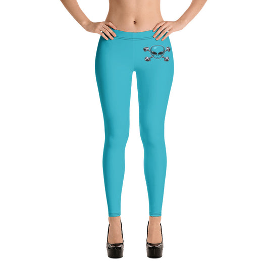 Light Blue Alien Gym Leggings