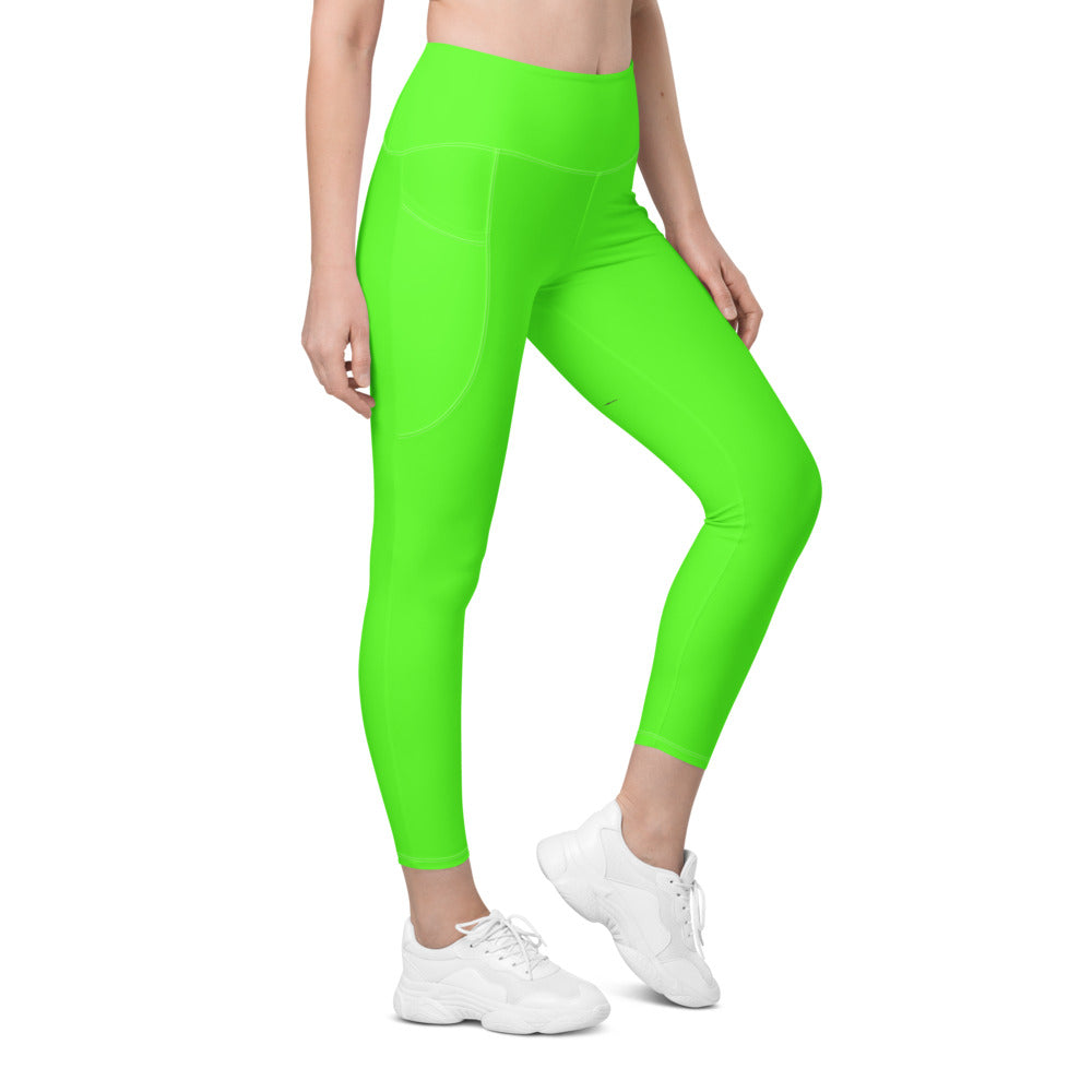 Lime Green Leggings with pockets