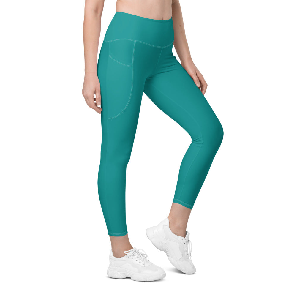 Teal Leggings with pockets