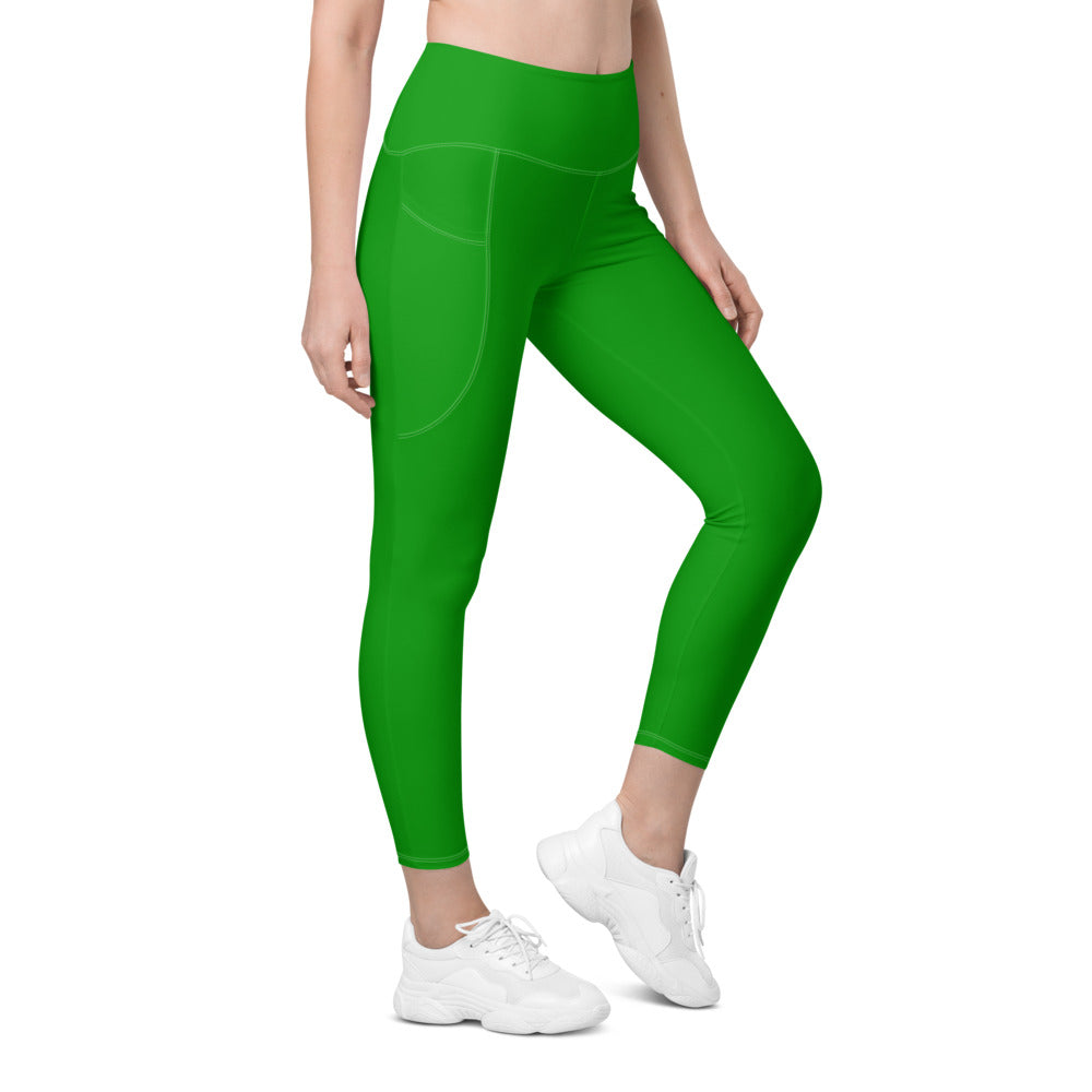 Green Leggings with pockets