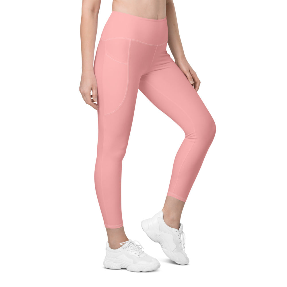 Peach Leggings with pockets