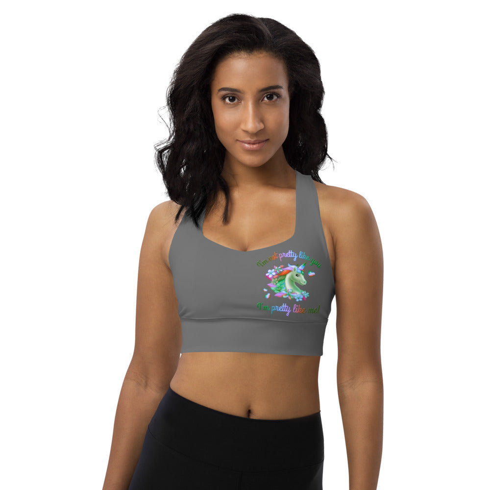 I'm Pretty Like Me Women's Longline sports bra