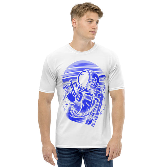 White & Blue Astronaut Status Men's T-shirt