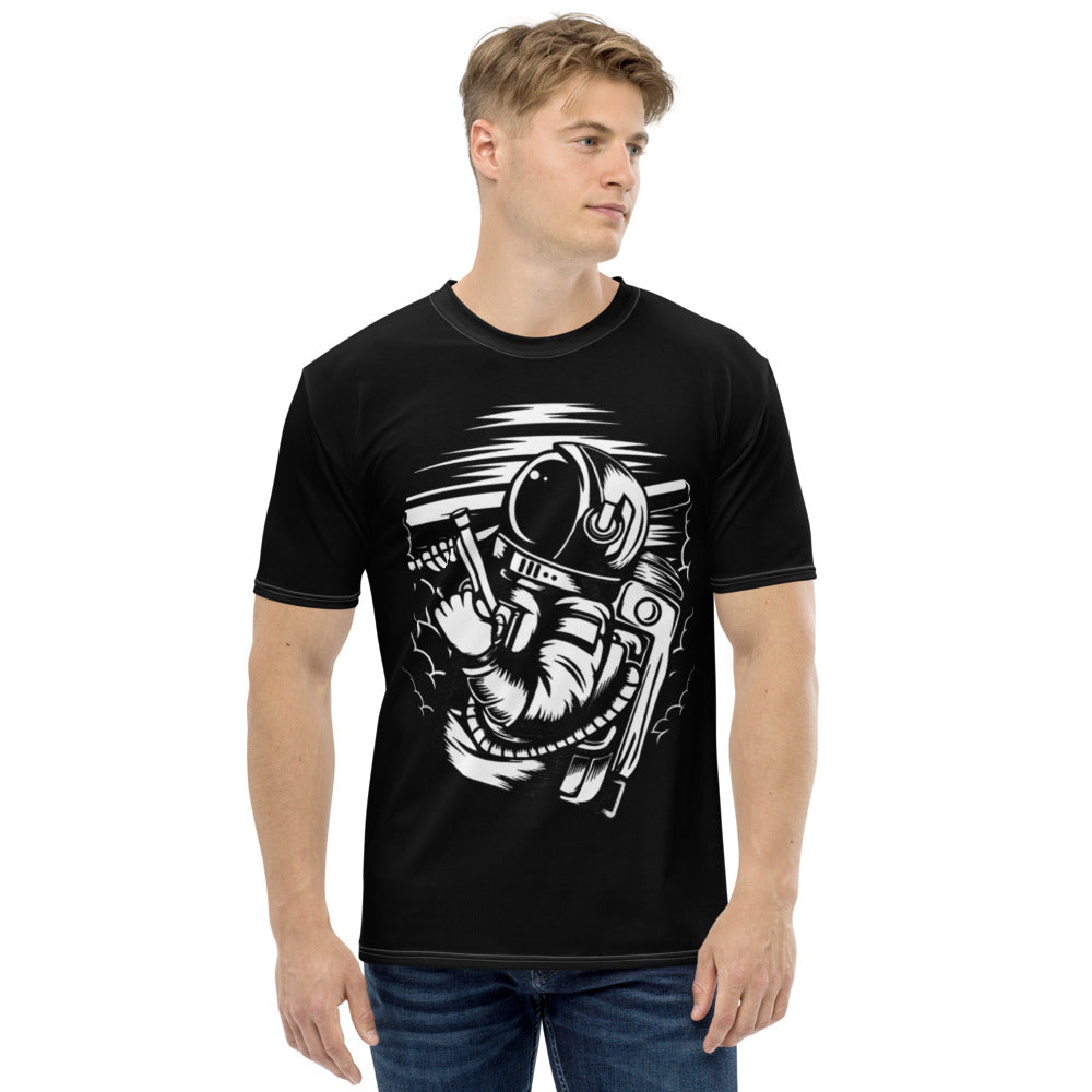 Black & White Astronaut Status Men's T-shirt