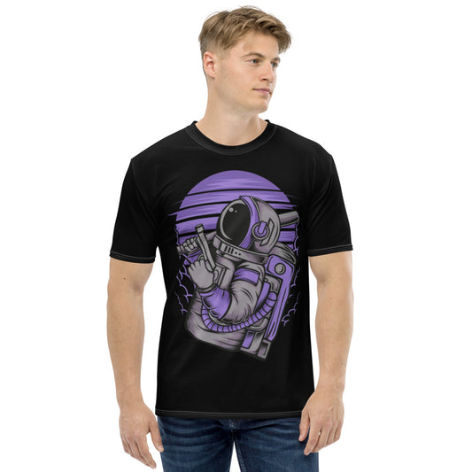 Black & Purple Astronaut Status Men's T-shirt