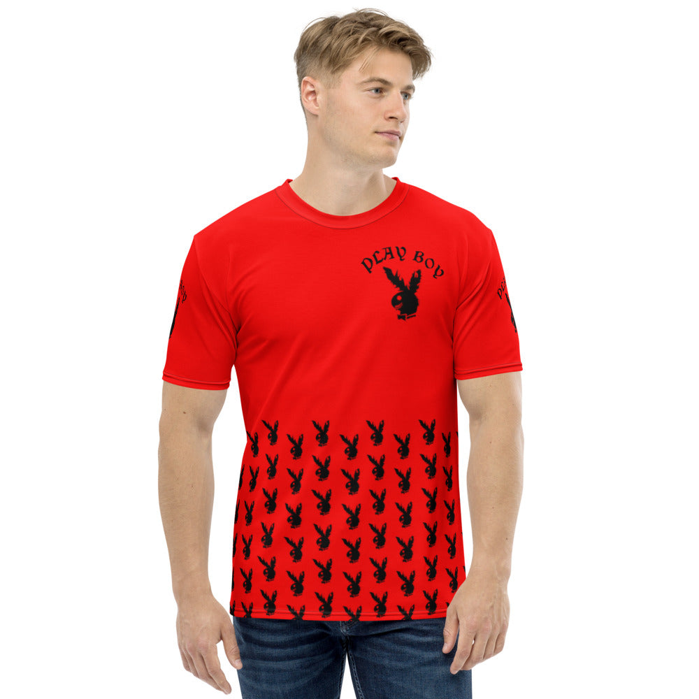 Red & Black Play Boy Men's T-Shirt