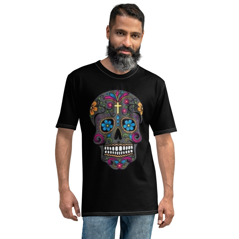 Grey Sugar Skull Men's T-shirt