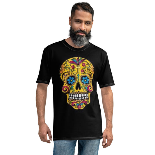 Yellow Sugar Skull Men's T-shirt