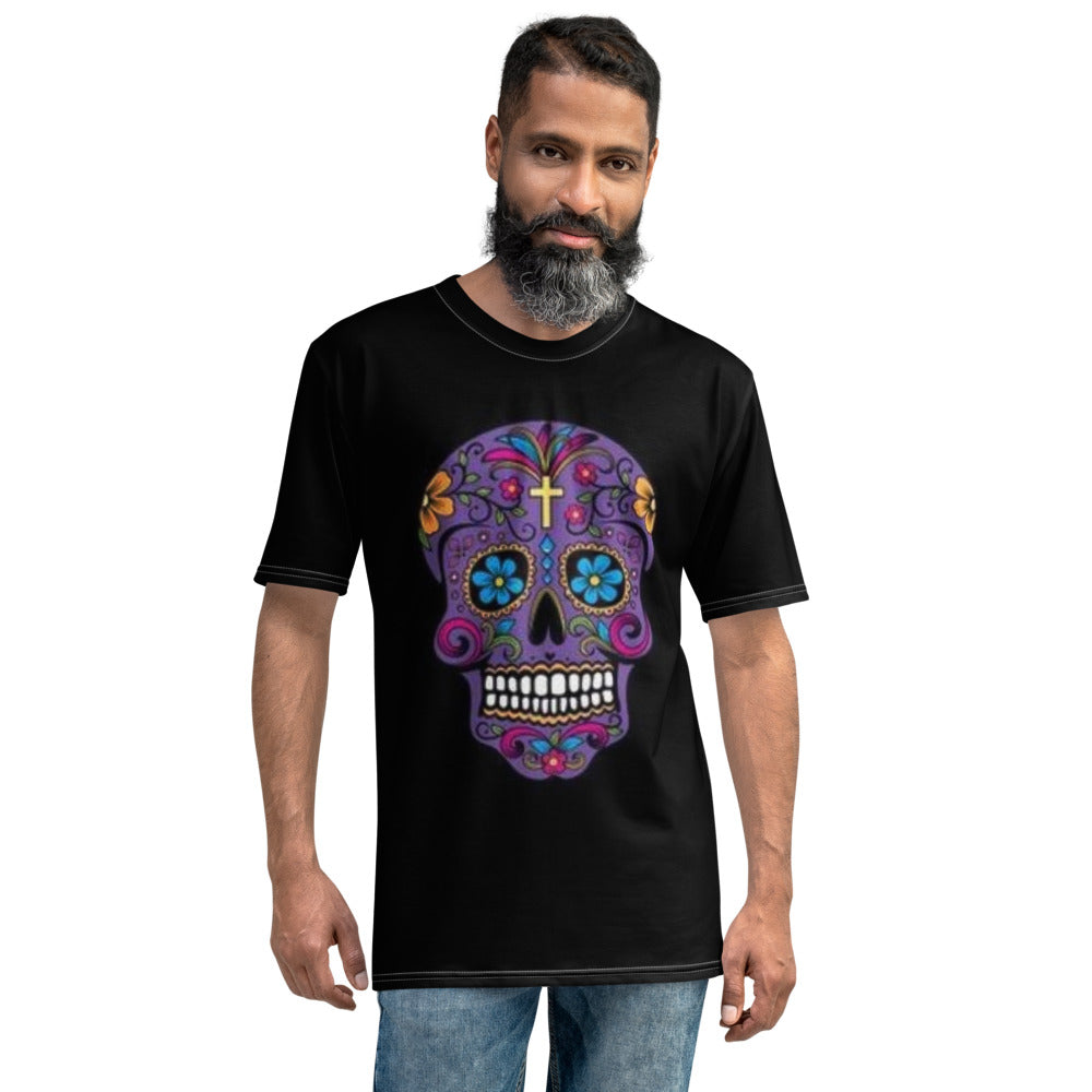 Purple Sugar Skull Men's T-shirt