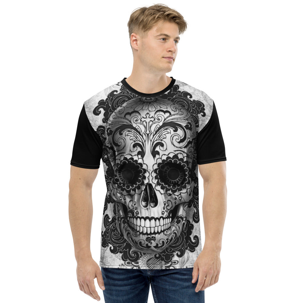 Black & White Sugar Skull Men's T-shirt