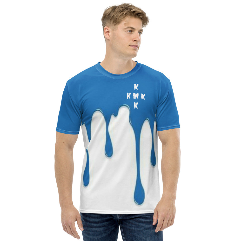 Blue Paint Drippin Men's T-shirt
