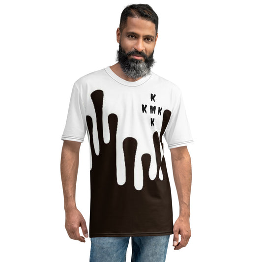 White & Black Paint Drippin Men's T-shirt