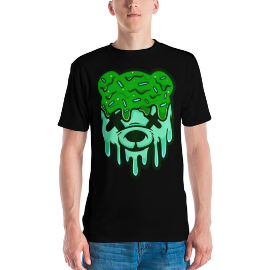 Green & Teal Ice Cream Teddy Men's T-shirt