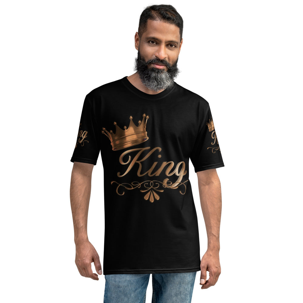 Krown Me King in Blue Gold Men's T-shirt