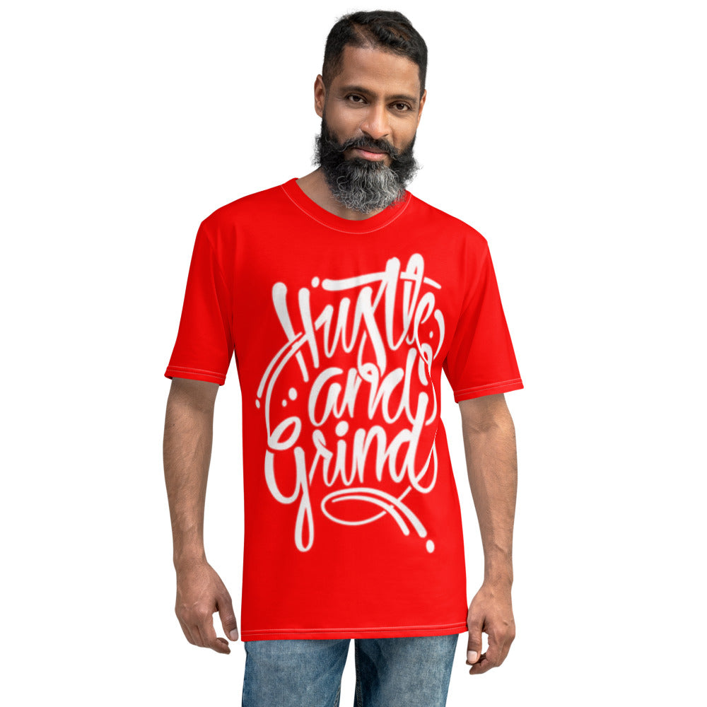 Hustle And Grind Red Men's T-shirt