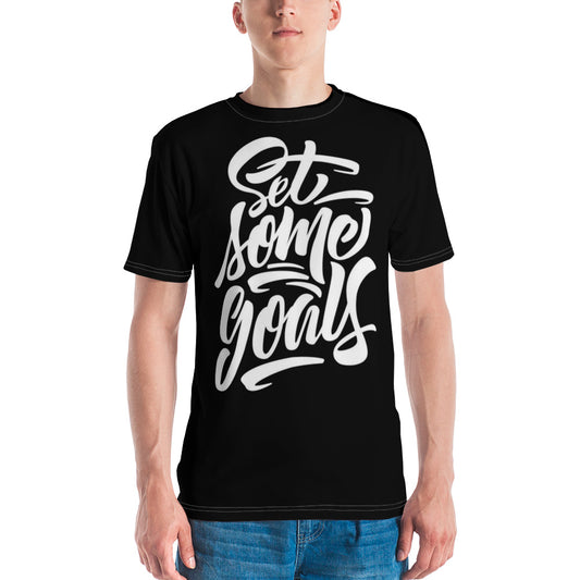 Set Some Goals Black Men's T-shirt