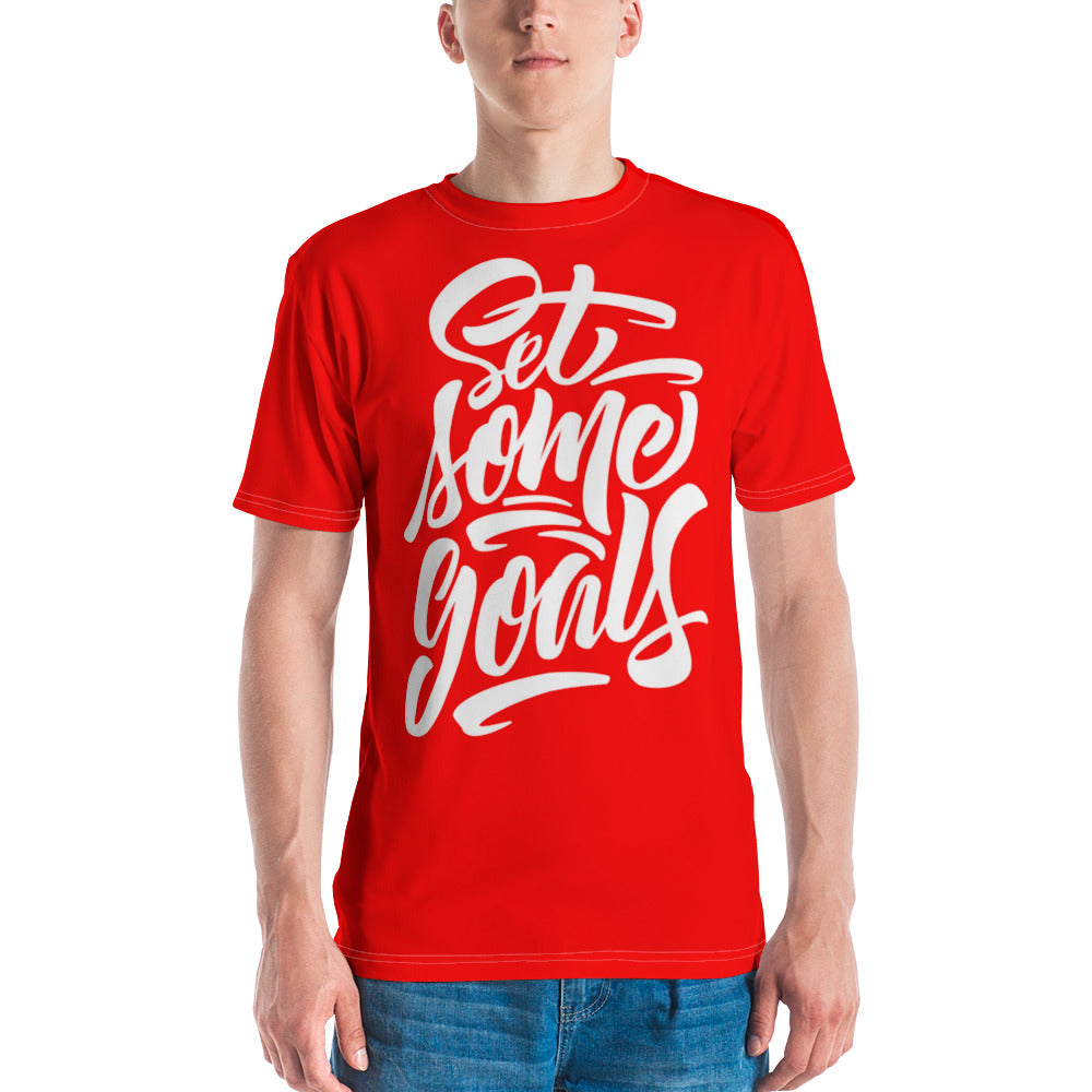 Set Some Goals Red Men's T-shirt