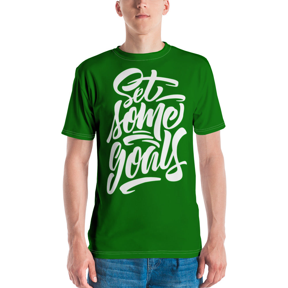 Set Some Goals Green Men's T-shirt