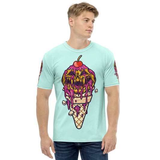 Creepy Monster Ice Cream Cone Men's T-shirt