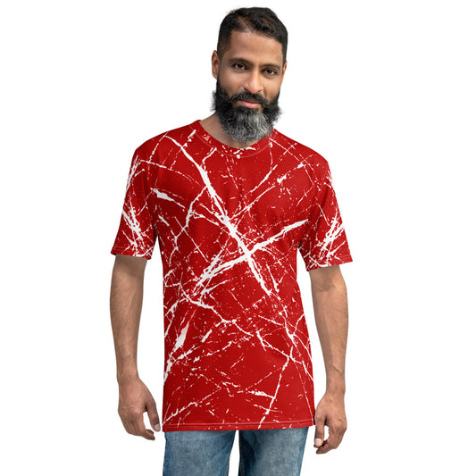 Red & White Splatter Spots Men's T-shirt