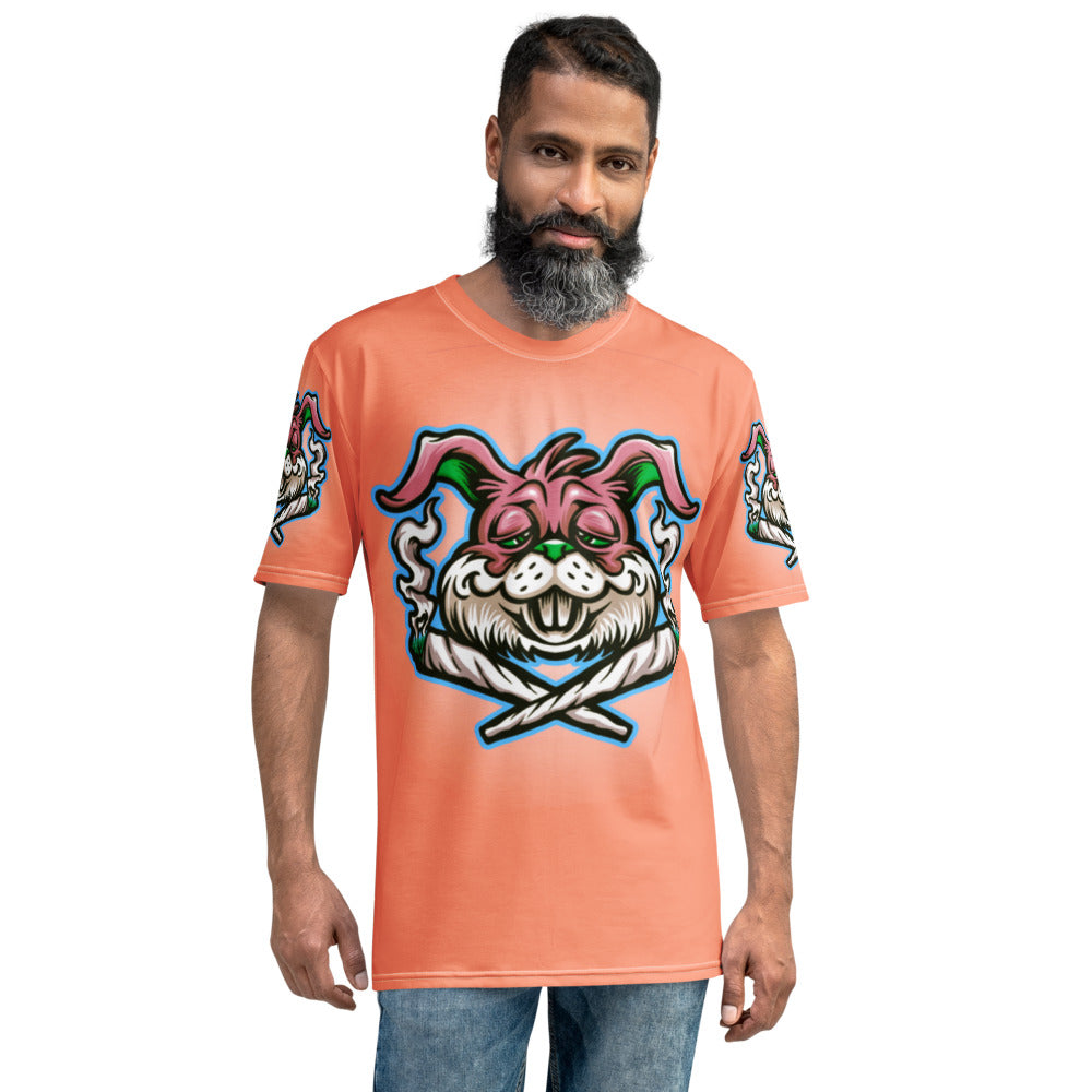 Peach & Pink Stoners Only Rabbit Men's T-shirt