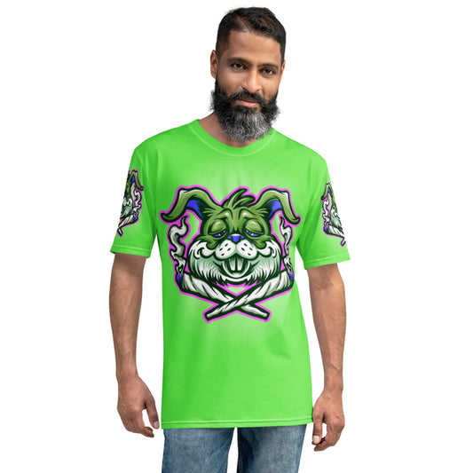 Lime Green & Dark Green Stoners Only Rabbit Men's T-shirt