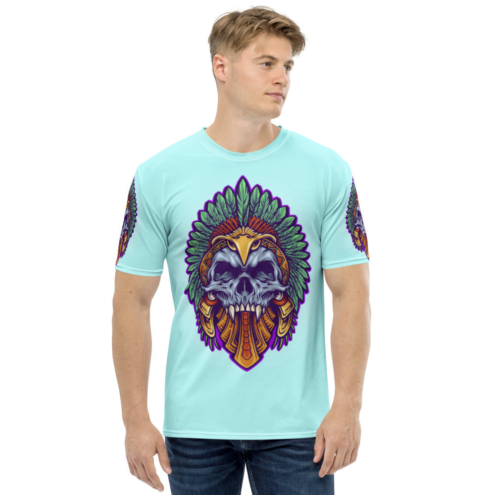 Aztec Indian Death Skull Men's T-shirt