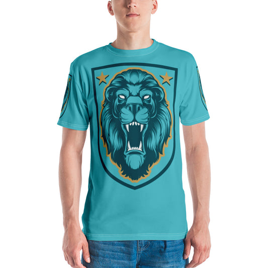 Blue & Gold Lion Shield Men's T-shirt