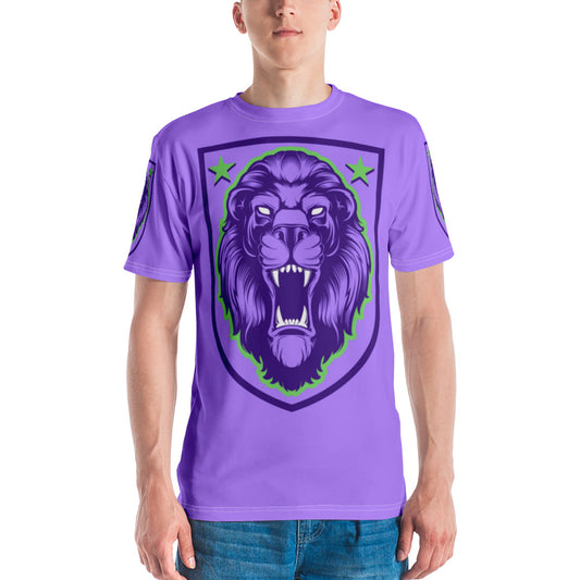 Purple & Green Lion Shield Men's T-shirt