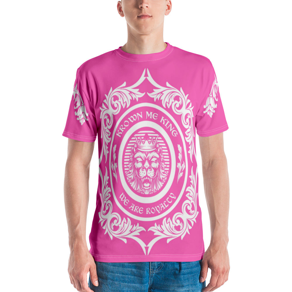 Pink & White We Are Royalty Men's T-shirt