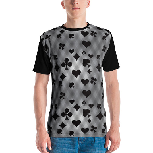 Grey & Black Playing Card Men's t-shirt