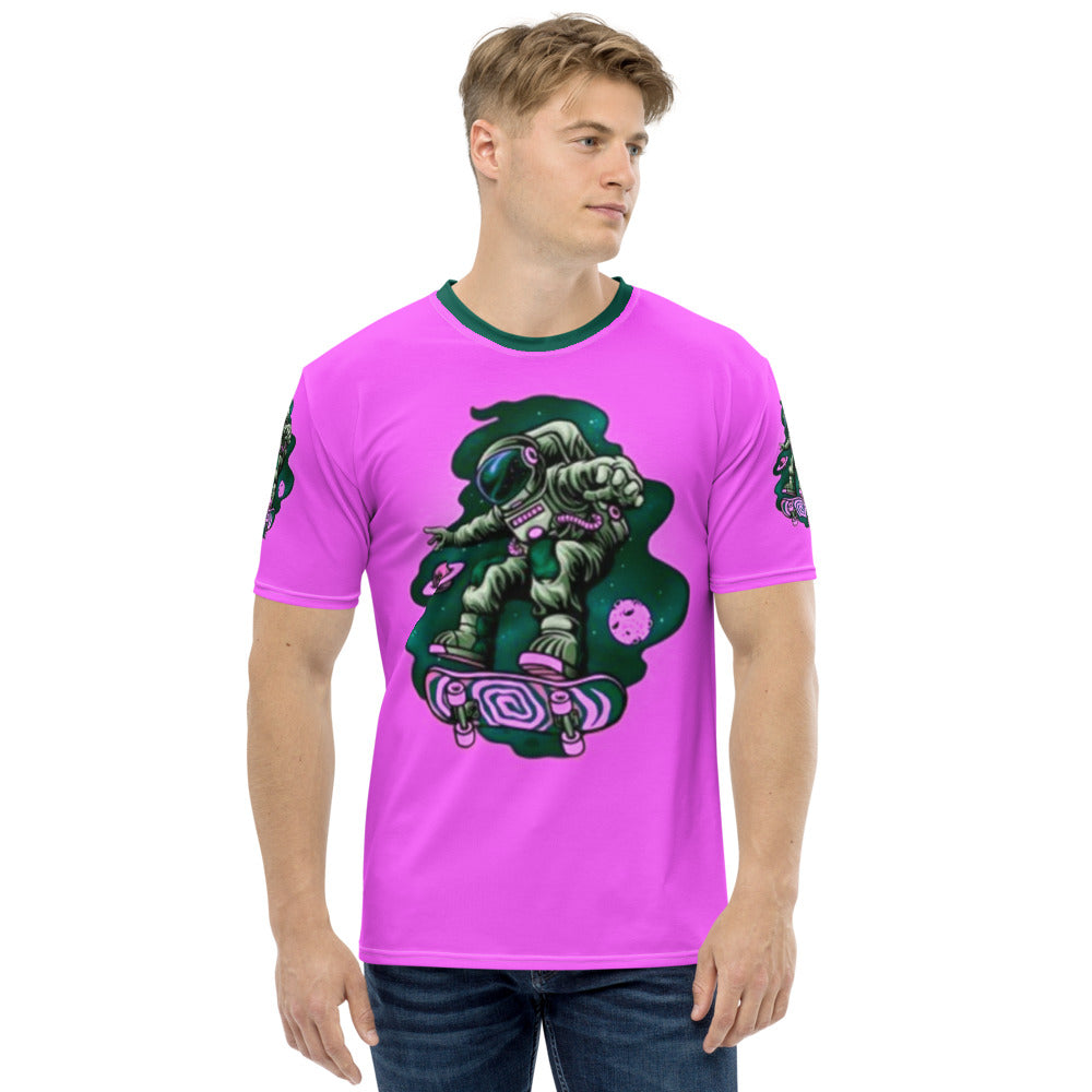 Trippy Skateboarding Astronaut Men's t-shirt