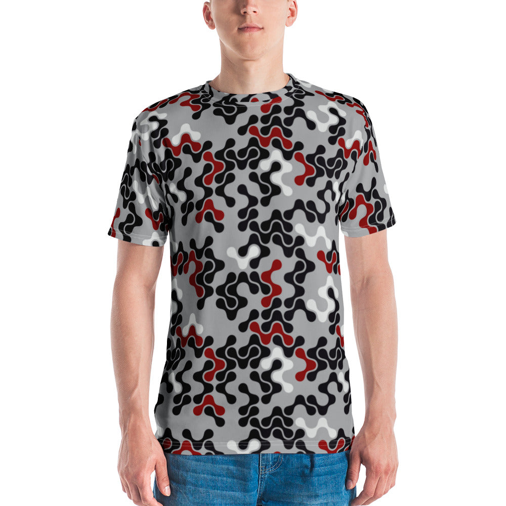 Red, Black & White Abstract Men's t-shirt