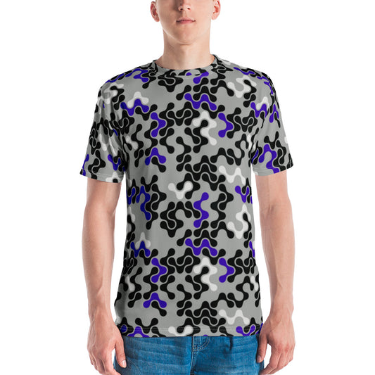 Blue, Black & White Abstract Men's t-shirt