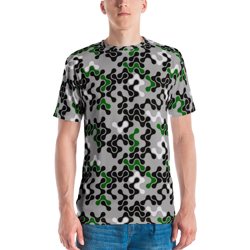 Green, Black & White Abstract Men's t-shirt