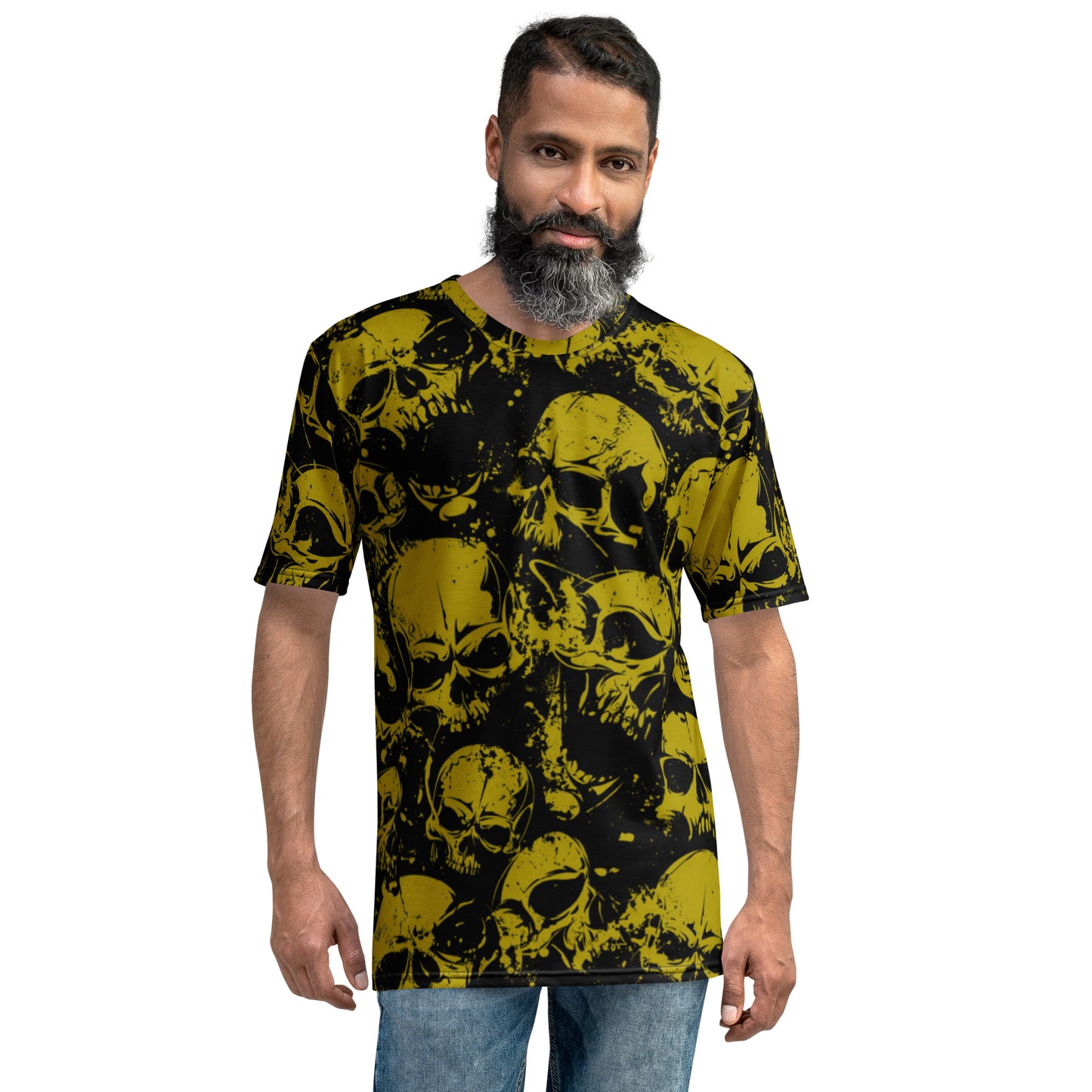 Men's Yellow Grunge Skulls t-shirt