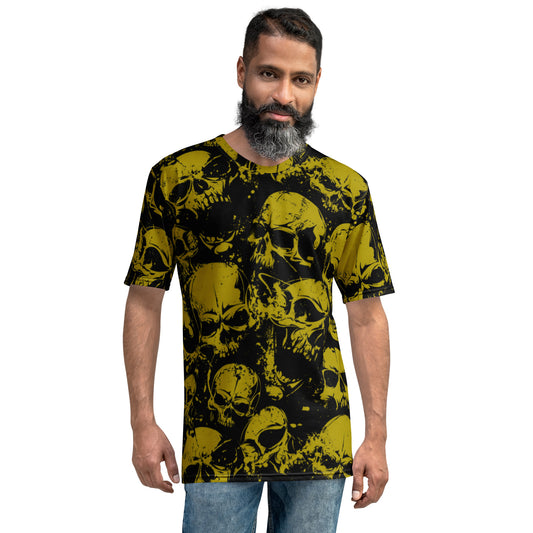 Men's Yellow Grunge Skulls t-shirt