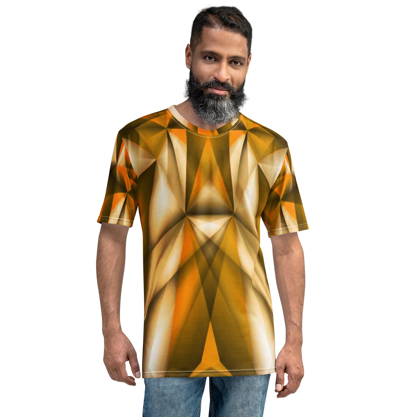 Men's Orange Abstract t-shirt