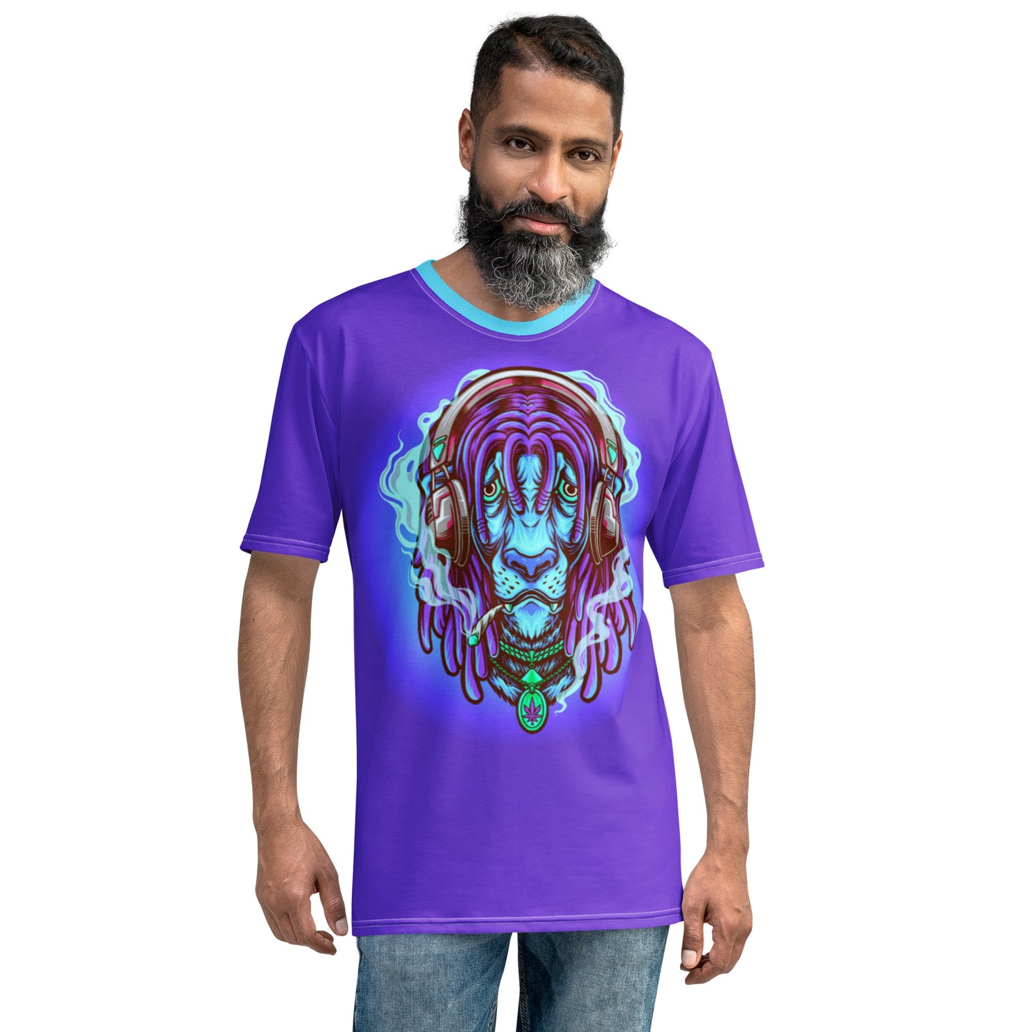 Stoners Only Lion Listening To Music Men's t-shirt