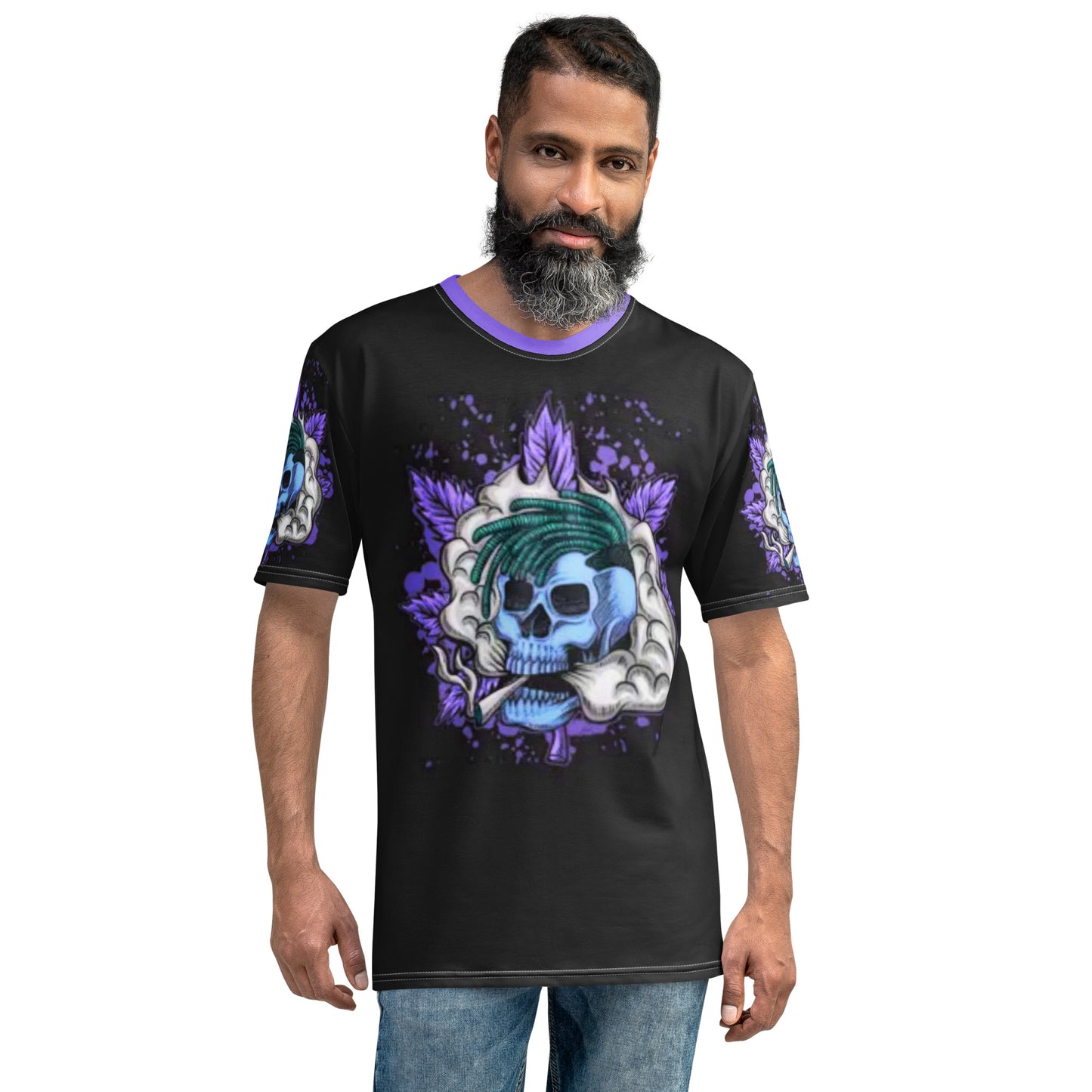 Men's Stoners Only Cannabis Smoking Skull t-shirt