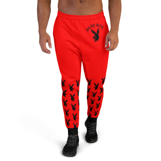 Red & Black Play Boy Men's Joggers