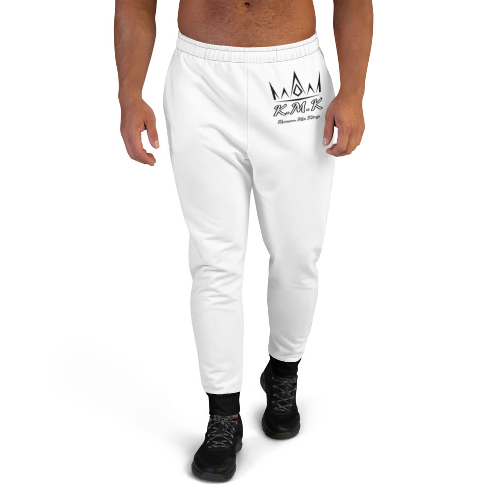 White & Black Krown Me King Men's Joggers