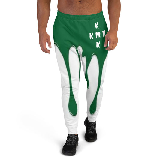 Green Paint Drippin Men's Joggers