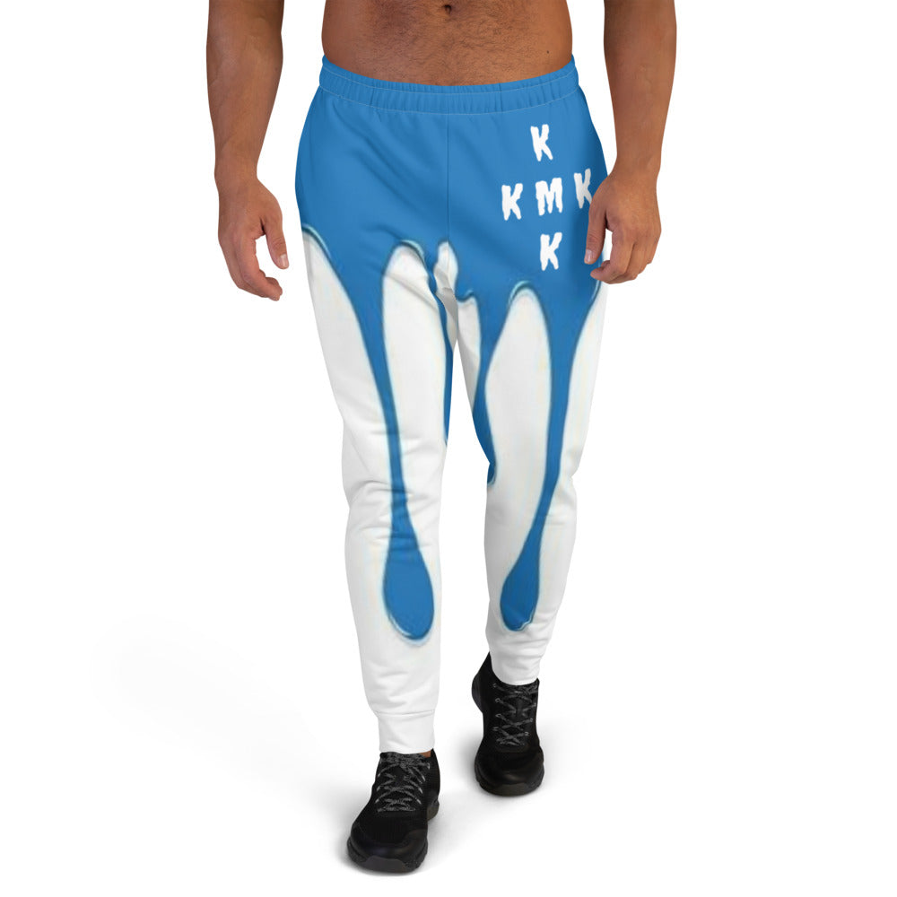 Blue Paint Drippin Men's Joggers