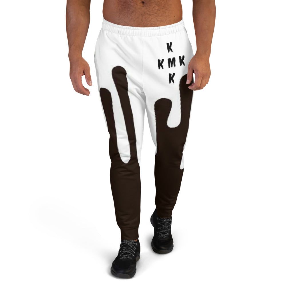 White & Black Paint Drippin Men's Joggers