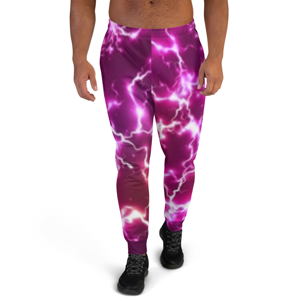 Purple Lightning Strike Men's Joggers