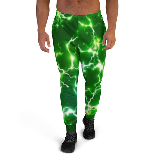 Green Lightning Strike Men's Joggers