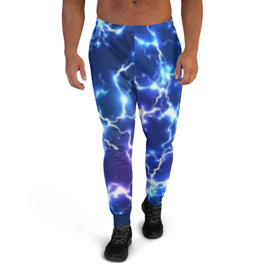 Blue Lightning Strike Men's Joggers